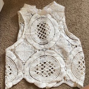 Lace see through top